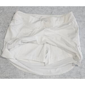 Nike Dri Fit White Skort with Shorts, Flattering Dolphin Hemline, Pockets,  Sz L